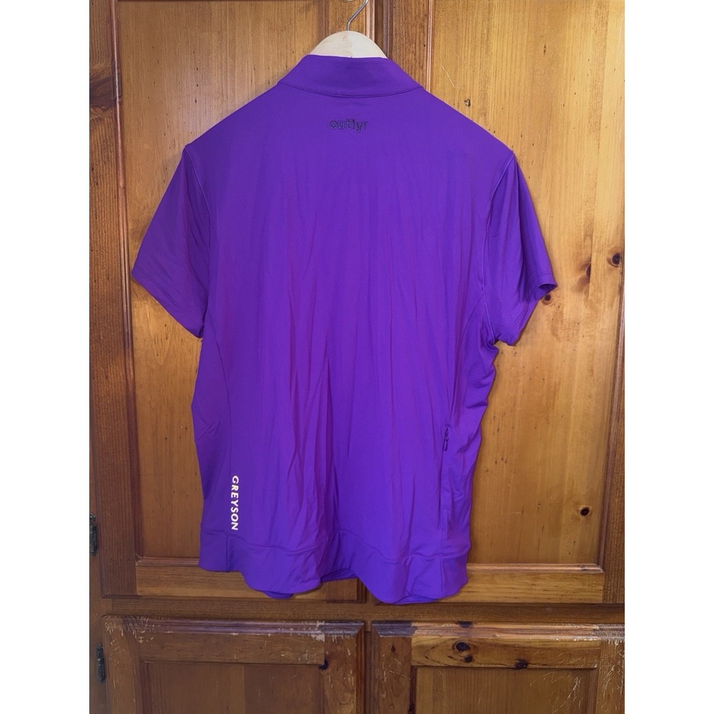 Greyson Women's XL Purple Performance Zip Shirt Athletic Stretch Golf Tennis Run - Picture 5 of 10